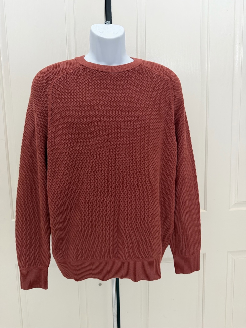 Industry Rust Brown Crewneck Textured Sweater Sz S